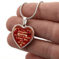 Luxury Necklace Pendant - Birthday Gift for Step Daughter - Even Though You Aren't My Blood I Love You As If You Were - Great Gift From Step Father Mother