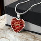 Luxury Necklace Pendant - Birthday Gift for Step Daughter - Even Though You Aren't My Blood I Love You As If You Were - Great Gift From Step Father Mother