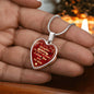 Luxury Necklace Pendant - Birthday Gift for Step Daughter - Even Though You Aren't My Blood I Love You As If You Were - Great Gift From Step Father Mother