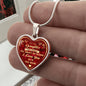 Luxury Necklace Pendant - Birthday Gift for Step Daughter - Even Though You Aren't My Blood I Love You As If You Were - Great Gift From Step Father Mother
