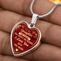 Luxury Necklace Pendant - Birthday Gift for Step Daughter - Even Though You Aren't My Blood I Love You As If You Were - Great Gift From Step Father Mother