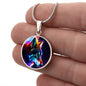 Wild Wolves Lovers Gift - Luxury Circle Necklace special animal lover, wolf lover, zoo keeper...