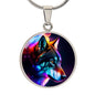 Wild Wolves Lovers Gift - Luxury Circle Necklace special animal lover, wolf lover, zoo keeper...