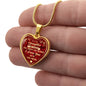 Luxury Necklace Pendant - Birthday Gift for Step Daughter - Even Though You Aren't My Blood I Love You As If You Were - Great Gift From Step Father Mother