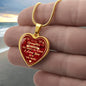 Luxury Necklace Pendant - Birthday Gift for Step Daughter - Even Though You Aren't My Blood I Love You As If You Were - Great Gift From Step Father Mother