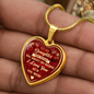 Luxury Necklace Pendant - Birthday Gift for Step Daughter - Even Though You Aren't My Blood I Love You As If You Were - Great Gift From Step Father Mother