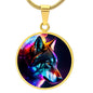 Wild Wolves Lovers Gift - Luxury Circle Necklace special animal lover, wolf lover, zoo keeper...