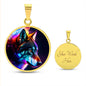 Wild Wolves Lovers Gift - Luxury Circle Necklace special animal lover, wolf lover, zoo keeper...