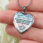 To My Daughter Mom Loves You Necklace Heart Pendant Luxury Gift For Little Girls