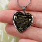 Gift for Granddaughter from Grandpa Grandparent - Inspirational Novelty Luxury Heart Necklace for Birthday Christmas or Gift Occasion
