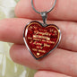 Luxury Necklace Pendant - Birthday Gift for Step Daughter - Even Though You Aren't My Blood I Love You As If You Were - Great Gift From Step Father Mother