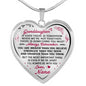 To My Granddaughter Birthday Gift Luxury Heart Necklace for Special Occasion