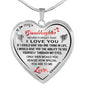 To My Granddaughter - Love, Grandpa Luxury Heart Necklace Gift Ideas For Birthday Christmas Anniversary or Special Occasion