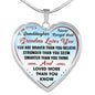 Birthday Gift For Granddaughter Luxury Heart Necklace from Grandma Grandmother