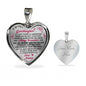 To My Granddaughter Birthday Gift Luxury Heart Necklace for Special Occasion
