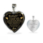 Gift for Granddaughter from Grandpa Grandparent - Inspirational Novelty Luxury Heart Necklace for Birthday Christmas or Gift Occasion