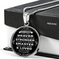 Gift for Grandson from Grandfather Grandpa - Luxury Necklace Gift Idea - You Are Braver Than You Believe Stronger Than You Seem - Birthday Gift Ideas