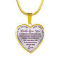 Great Gift To My Wonderful Daughter Inspirational Jewelry Necklace Heart Pendant - Perfect Present From Dad Father for Birthday Graduation Back to School or Any Special Occasion Anniversary