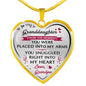 To My Granddaughter Birthday Gifts Novelty Heart Necklaces from Grandpa Granddad Grandfather