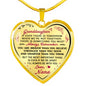 To My Granddaughter Birthday Gift Luxury Heart Necklace for Special Occasion