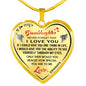 To My Granddaughter - Love, Grandpa Luxury Heart Necklace Gift Ideas For Birthday Christmas Anniversary or Special Occasion