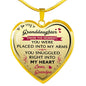 Great Gift To My Granddaughter For Birthday - Novelty Heart Necklaces from Grandpa Granddad Grandfather