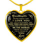 Best Gift for Granddaughter from Grandpa - Unique Novelty Inspirational Luxury Necklace Gift For Birthday Xmas or any Special Occasion