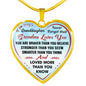 Birthday Gift For Granddaughter Luxury Heart Necklace from Grandma Grandmother