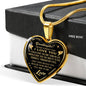 Gift for Granddaughter from Grandpa Grandparent - Inspirational Novelty Luxury Heart Necklace for Birthday Christmas or Gift Occasion
