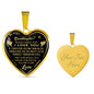 Gift for Granddaughter from Grandpa Grandparent - Inspirational Novelty Luxury Heart Necklace for Birthday Christmas or Gift Occasion
