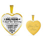To My Gorgeous Girlfriend - Valentine Day Ideas for Her, Inspirational Romantic Luxury Heart Necklace Gift For Birthday, Wedding or Special Occasion