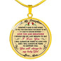 Proud Mom To Daughter Gift Sometime It's Hard To Find Words To Tell You Necklace Gift For Birthday Wedding
