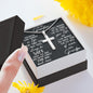 To My Grandson Sentimental Gift Christian Cross Necklace Grandpa to Grandson, Present from Grandpa