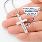 To My Grandson Sentimental Gift Christian Cross Necklace Grandpa to Grandson, Present from Grandpa