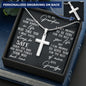 To My Grandson Sentimental Gift Christian Cross Necklace Grandpa to Grandson, Present from Grandpa