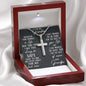 To My Grandson Sentimental Gift Christian Cross Necklace Grandpa to Grandson, Present from Grandpa