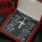 To My Grandson Sentimental Gift Christian Cross Necklace Grandpa to Grandson, Present from Grandpa