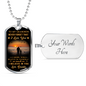 Love Gift To My Grandson Necklace From Grandpa Grandfather - Best present for Anniversary Present or Birthday Gifts
