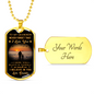 Love Gift To My Grandson Necklace From Grandpa Grandfather - Best present for Anniversary Present or Birthday Gifts