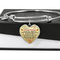 Great Dad To My Daughter Novelty Unique Luxury Bangle Gift - Daughter Gift from Daddy Father For Xmas Birthday or Special Occasion.