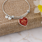 uxury Bangle Birthday Gift for Step Daughter - Even Though You Aren't My Blood I Love You As If You Were - Great Gift From Step Father Mother