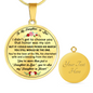 Daughter in Law Gift Ideas - Unique Novelty Inspirational Luxury Necklace For Birthday Back to School Wedding's Day