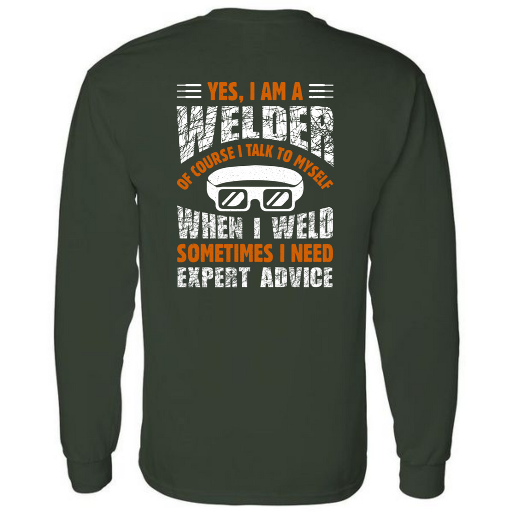 Funny Welding T-shirt Design Metal Worker Welder Blacksmith Worker Fabricator LOng Sleeve Gildan Tee (USPF-135390624577)