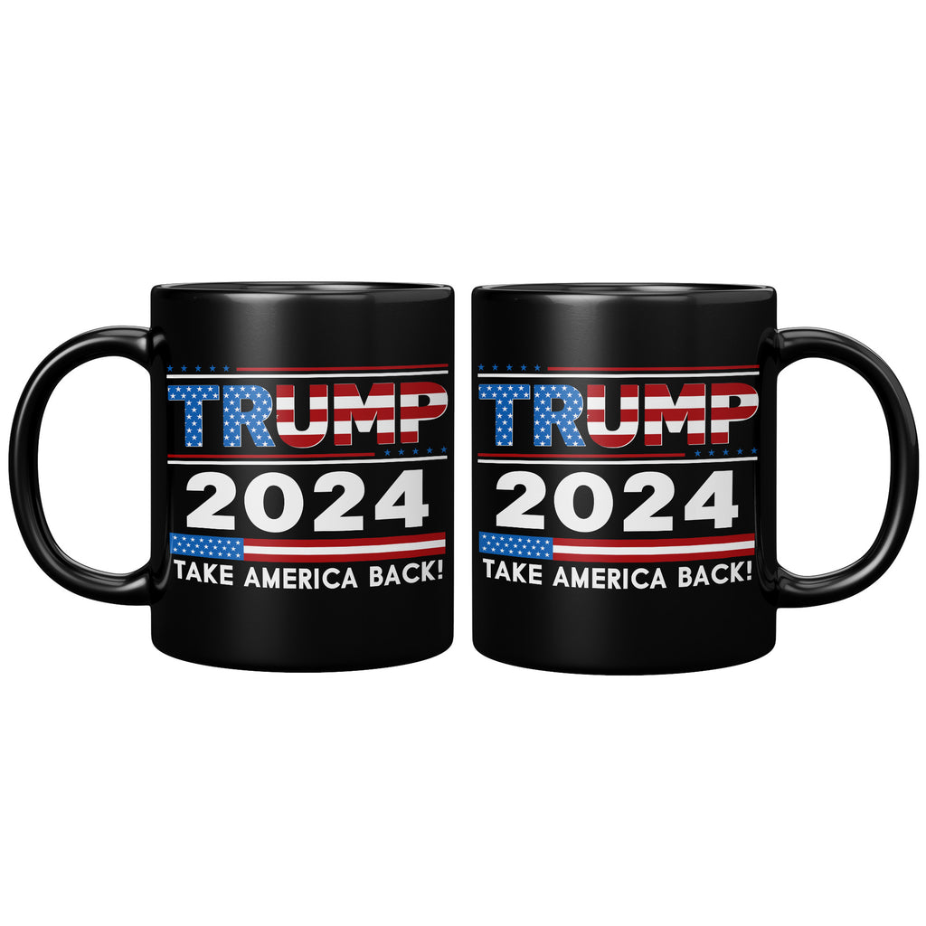 Donald Trump 2024 Take America 11oz Back Coffee Mug GOP MAGA Patriot Party Gift Cup (TL-135006687811)