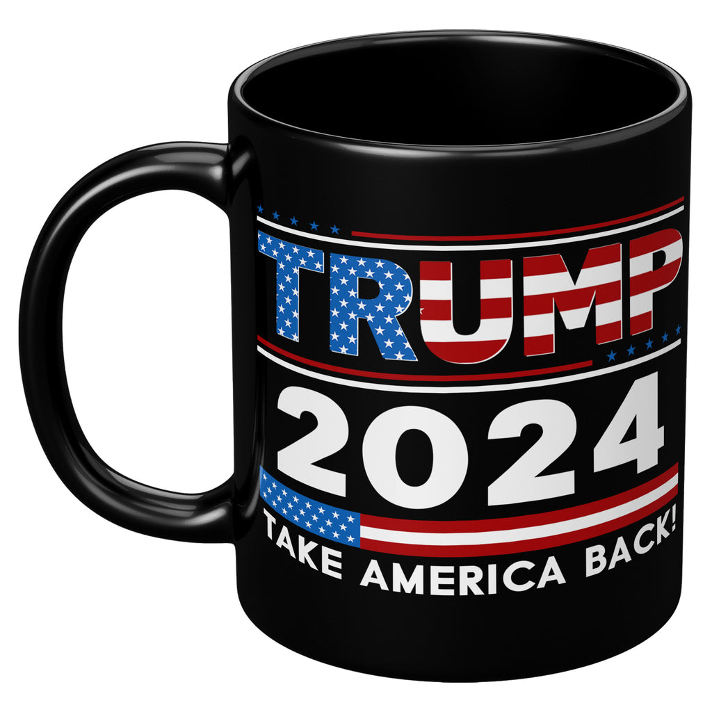 Donald Trump 2024 Take America 11oz Back Coffee Mug GOP MAGA Patriot Party Gift Cup (TL-135006687811)
