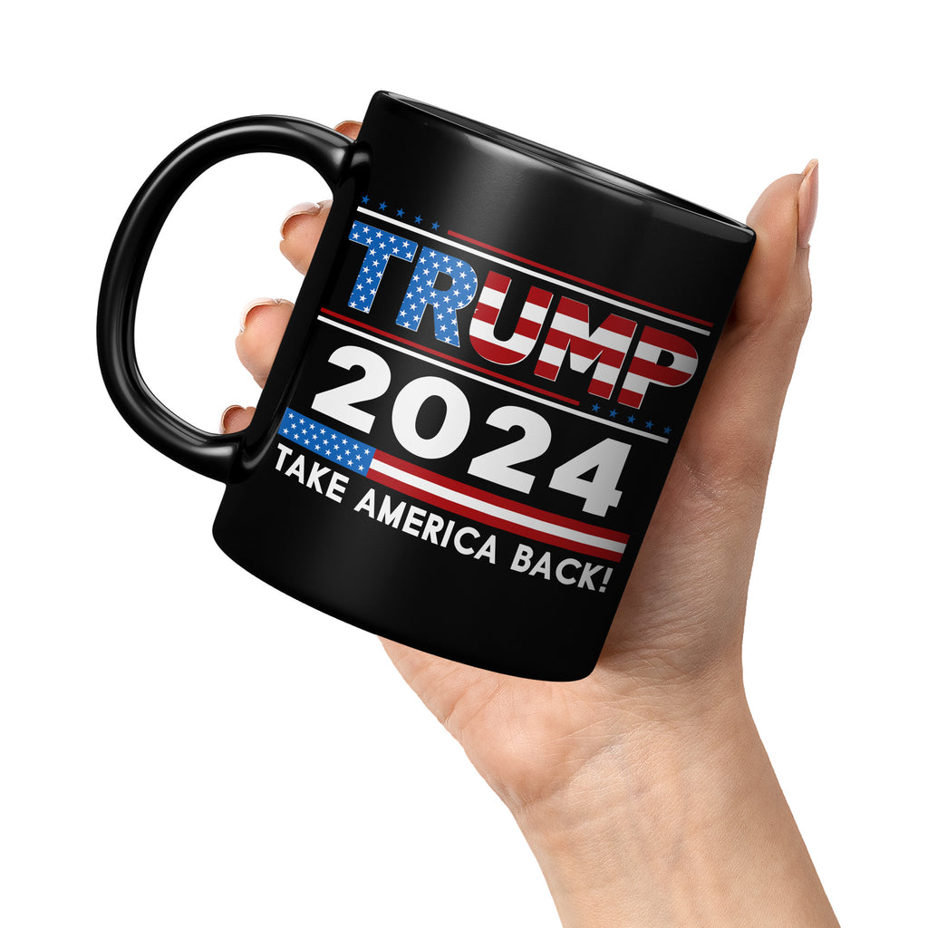 Donald Trump 2024 Take America 11oz Back Coffee Mug GOP MAGA Patriot Party Gift Cup (TL-135006687811)