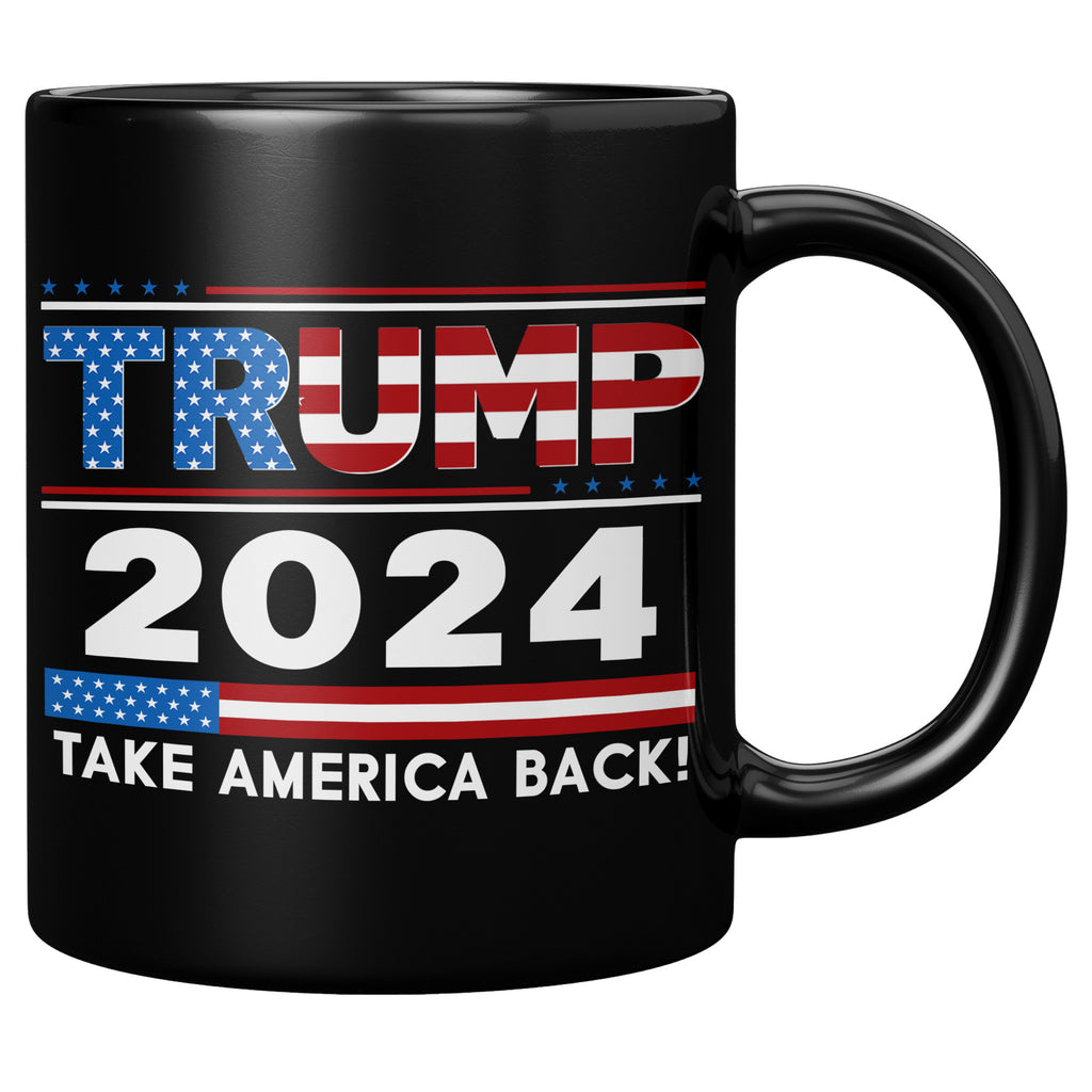 Donald Trump 2024 Take America 11oz Back Coffee Mug GOP MAGA Patriot Party Gift Cup (TL-135006687811)