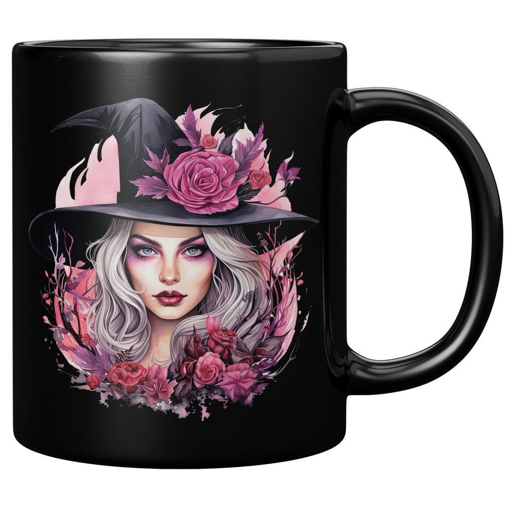 Spink Spooky Halloween 11oz Black Mug with Color Inside, Fall Autumn Ghosts Pumpkins Candy Skull Web Witch Cozy Happy Coffee Tea (I)