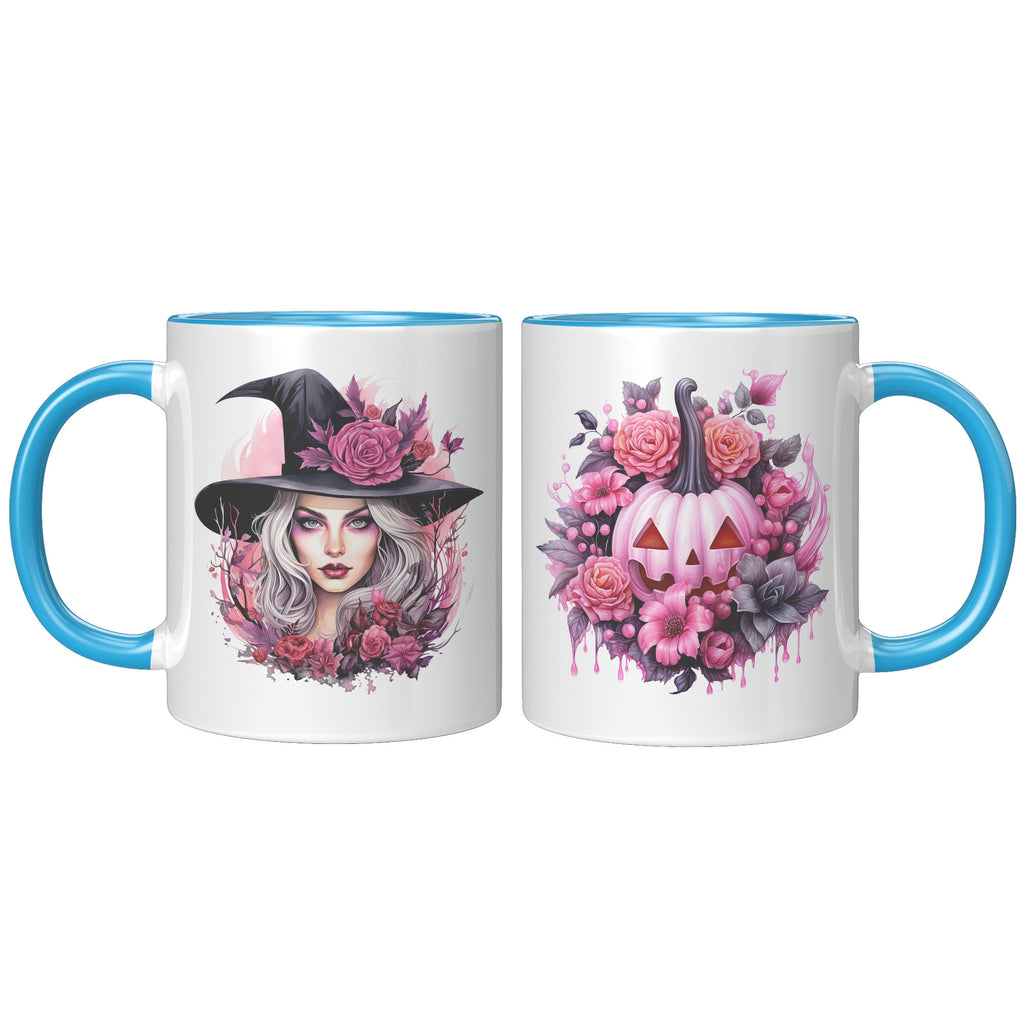 Spooky Halloween Mug with Color Inside, Fall Autumn Ghosts Pumpkins Candy Skull Web Witch Cozy Happy Coffee Tea (TL-134707408775)
