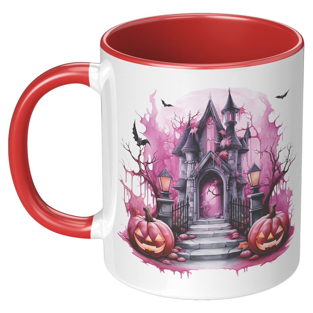 Spooky Halloween Mug with Color Inside, Fall Autumn Ghosts Pumpkins Candy Skull Web Witch Cozy Happy Coffee Tea (TL-134706711140)